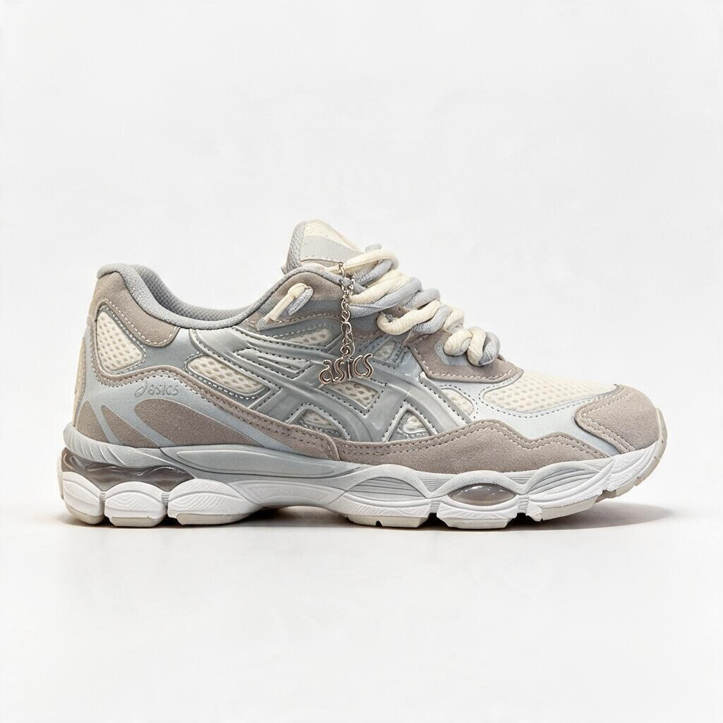 Modelo Asics Gel Cinza / off