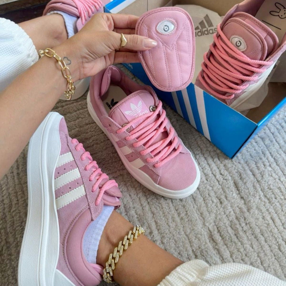 bad bunny pink shoes